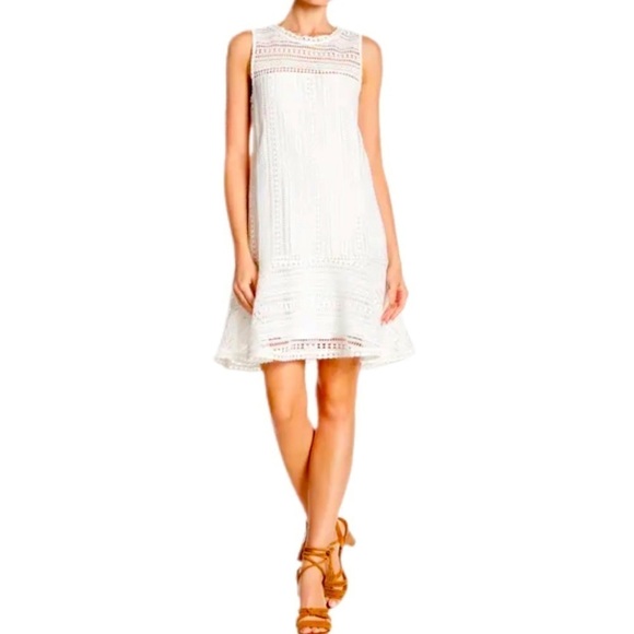 Doe & Rae Crochet Knit Peplum Hem Dress NWT - Picture 2 of 11